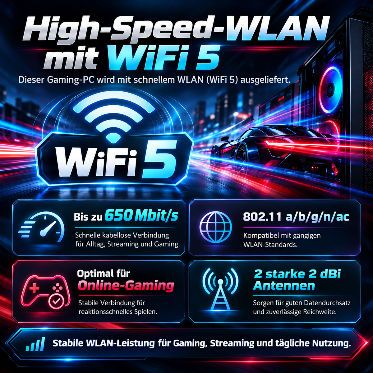 Gaming PC mit Ryzen 9 und GeForce RTX 5060